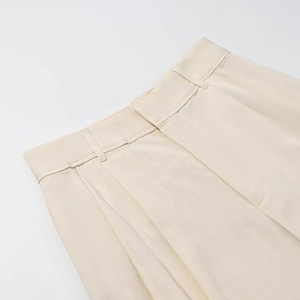 Pantalones de Mujer, Otoño 2026, Nuevo Estilo Chic, Pierna Ancha con Caída, Vintage, Cintura Alta - Product Image 3