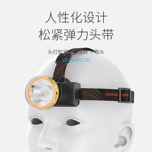 Linterna Frontal LED Recargable Mini Smiling Shark de Alta Intensidad Tipo-C para Pesca, Camping y Senderismo al Aire Libre - Product Image 4