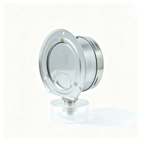 Manomètre axial avec bride avant en acier inoxydable pour montage sur panneau -40 ℃ ~100 ℃   Température moyenne