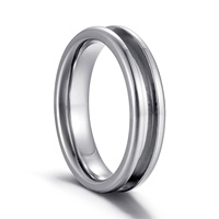 MACHO Custom 4mm Edelstahl Ring Blank Core Flat Edge Klassischer Stil für DIY Inlay Verlobung Geschenk Party Schmuck Großhandel