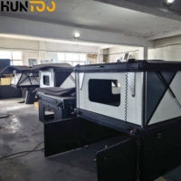 Huntoo Camper de camionnette en aluminium à coque rigide, pliable, quatre saisons, imperméable, grand espace