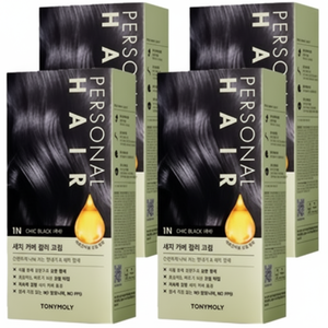 Tonymoly 4 pz copertura per capelli personali in 1N colore crema nera alla moda salone casa tinture per capelli prodotti per la cura permanente dei capelli - Product Image 1