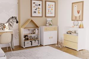 Estantería <span class=keywords><strong>de</strong></span> Madera Blanca <span class=keywords><strong>de</strong></span> 3 Niveles para Niños, Librería con Tres Estantes, Estante Decorativo para Juguetes - Product Image 4