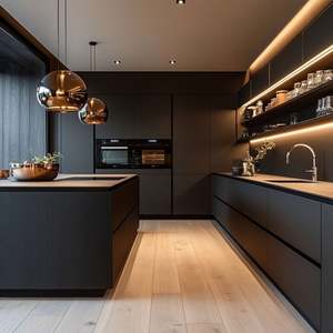 Modern Custom-Made All-Steel Kitchen Cabinets 304 Overall Countertop Integrated Household Stove Cabinets Islands - Product Image 2