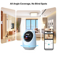 Cámara de Seguimiento Automática para Mascotas con Juguete Láser Interactivo, Monitoreo en Tiempo Real, Rotación Automática, Cobertura Completa para el Juego de las Mascotas