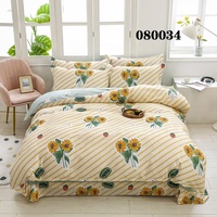 100% coton Housse de Couette Maison 4 Pièces Lit Feuille Ensemble Qualité Couette Ensemble de Literie textile de maison