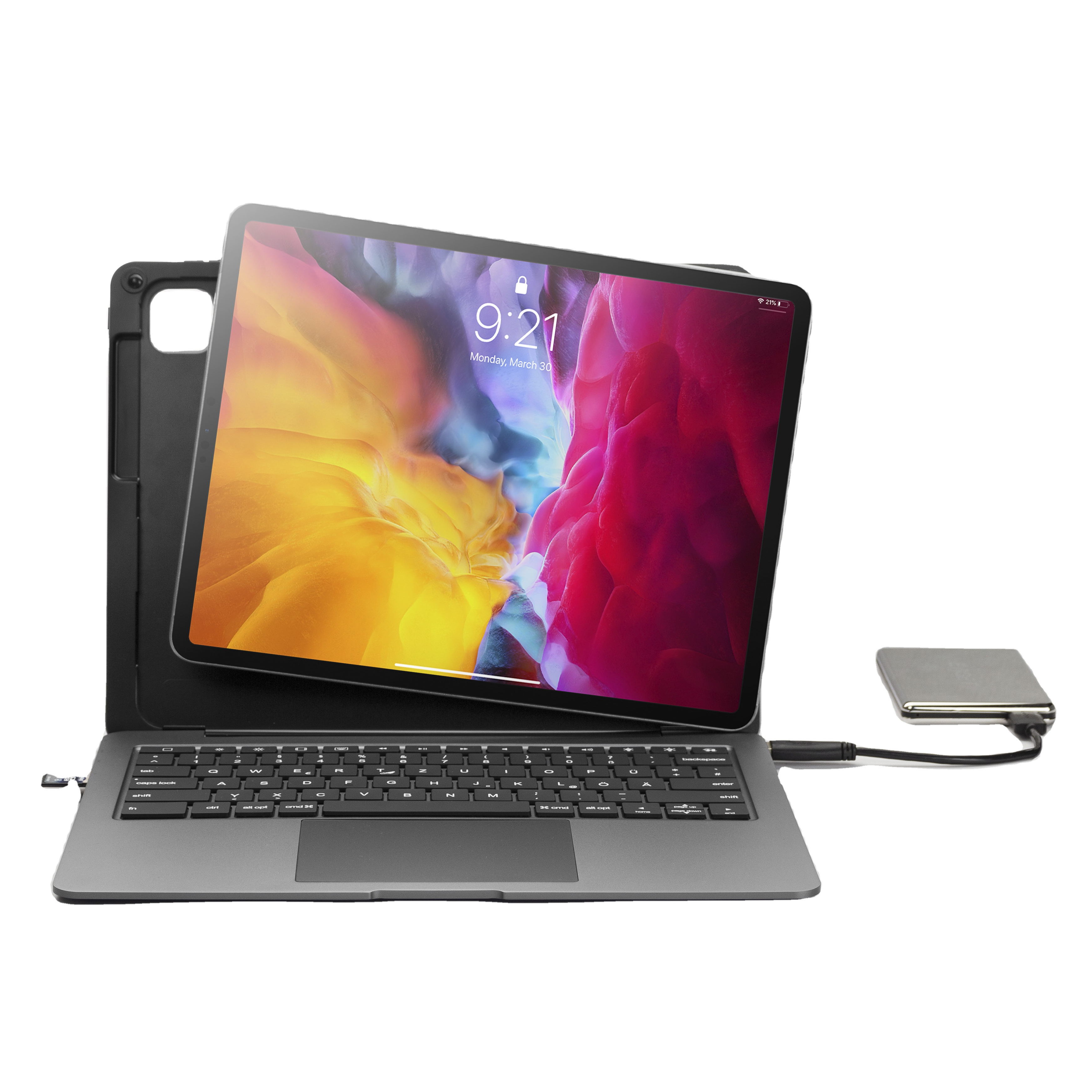 2020 алюминиевый сплав 8 в 1 концентратор Подсветка полноразмерный трекпад с мульти сенсорной жестовой клавиатурой Чехол для iPad Pro 11 12,9