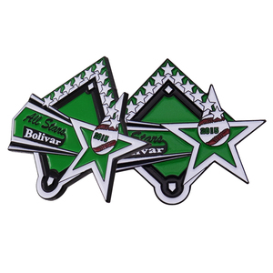 Sport Club All Star Metal Softbal Team Lapel Pins Insignias Sombrero de bola personalizado Béisbol Trading Esmalte Pins para camisa - Product Image 1