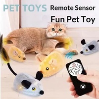Souris en peluche télécommandée interactive pour chat – Jouet de simulation