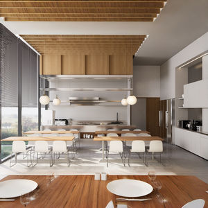 Diseño de Sala de Descanso de Oficina, Cafetería Moderna para Empleados y Área de Descanso con Cocina Pequeña - Product Image 3