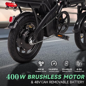 Vélo Électrique <span class=keywords><strong>Pliant</strong></span> Compact 14 Pouces, Moteur 250W, Batterie Lithium 48V, Assistance au Pédalage, Amovible, Idéal <span class=keywords><strong>Appartement</strong></span> et Ville - Product Image 4