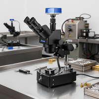 Jewelry Microscope 4K Digital Stereo Microscope for Diamond Gemstone Inspection Grading Appraisal with Continuous Zoom