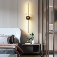Lámpara de Pared Moderna y Sencilla con Diseño de Asta de Ciervo, Luz Creativa de Tendencia para Dormitorio, Estudio, Sofá y Pared de Fondo de TV