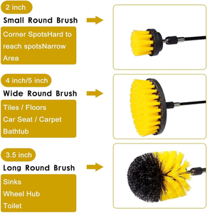 औद्योगिक ग्रेड सभी उद्देश्य सफाई ब्रश सेट अनुकूलन योग्य नायलॉन पीपी पावर स्क्रैबर किट - Product Image 6