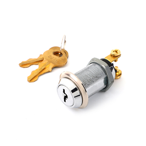 High Security JK203 Switch Key 19mm Screw Terminal 2341 Gold Key Switch Lock 2341