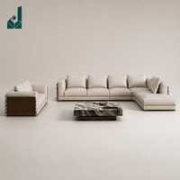 Ensemble de canapés de direction en forme de L, style moderne minimaliste, en cuir véritable de luxe, modulaire, pour salle de réception de PDG