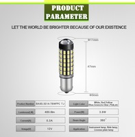 Feux de recul LED pour voiture en aluminium haute luminosité Canbus BA9S BAX9S H21W BAY9S T10 W5W 12V-24V sans scintillement 6000K