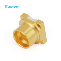Connecteur RF mâle Gwave GPO-JHD11 (SMP) à souder pour PCB, 50 ohms, laiton plaqué or, micro-ondes DC -22GHz, conforme RoHS