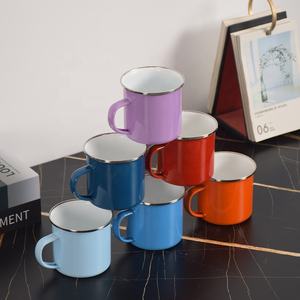 Camping extérieur thé 12cm Design classique Logo personnalisé rétro automne tasse en céramique 350ml épaissi Portable café automne tasse cadeau - Product Image 1