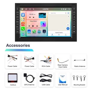 Podofo <span class=keywords><strong>7</strong></span> ''IPS écran tactile 4 + 64GB CarPlay autoradio Android Auto GPS/WiFi/BT/FM/RDS pour VW/POLO/PASSAT/SHARAN/JETTA/<span class=keywords><strong>GOLF</strong></span>/SKODA - Product Image 6