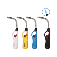 Briquet torche de cuisine puissant en plastique MK, allume-bougie électronique, briquet long pour grillades et barbecue