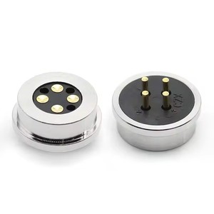 Conector Magnético de 5 Pines con Placa de Circuito, Circular, Resistente al Agua, 3/4 Pines, Base de Carga Magnética de Contacto Fuerte, Conectores Macho y Hembra - Product Image 4