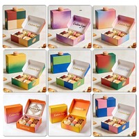 Boîtes d'emballage en carton pliables personnalisées en gros pour biscuits, brownies, gâteaux, boîtes d'expédition pour beignets avec logo