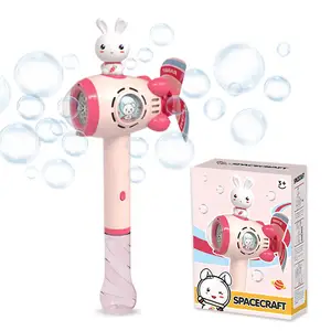 XST 2022 Plastic Rabbit Girls Toys Bubble Water Sword and Stick Toy Summer Outdoor Electric Bubble Stick Toys