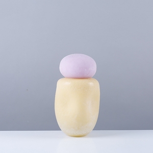 Vaso in <span class=keywords><strong>Vetro</strong></span> Colorato Morandi <span class=keywords><strong>con</strong></span> <span class=keywords><strong>Coperchio</strong></span> per Arredamento Casa, Decorazione da Tavolo, <span class=keywords><strong>Vasi</strong></span> per Fiori in <span class=keywords><strong>Vetro</strong></span> Fatti a Mano, Articoli Decorativi - Product Image 4