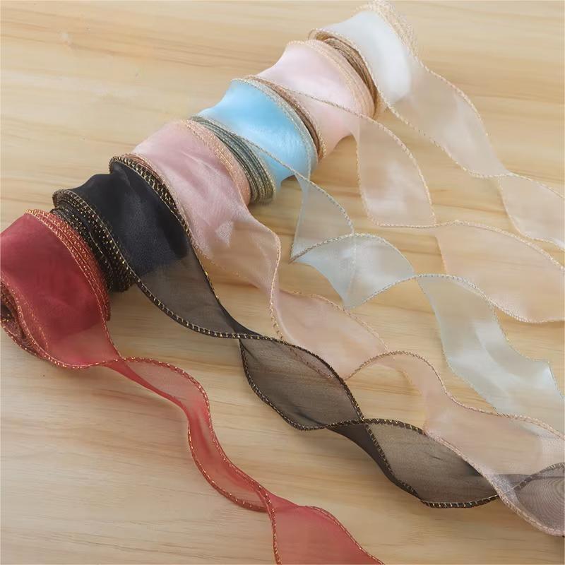 Satin Custom Gift Bake Cake Decorating Gold Xmas Silk Ribbon Ribbon Roll