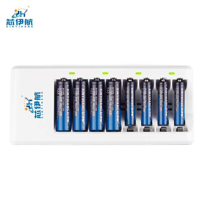 8 Slots AA/AAA Ni - MH/Ni - CD Battery Charger with LED Display - Fast Charging, High - Quality for Rechargeable Batteries