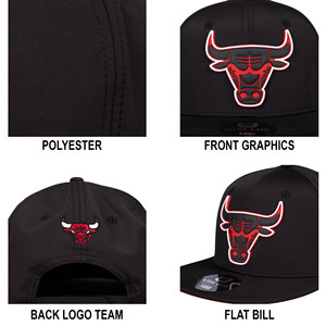 Ultra Game Youth for NBA Official Ultimate Snap Back Baseball <b>Cap</b> <b>Hat</b> for Chicago for Bulls - Product Image 2