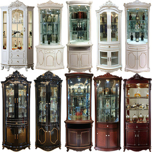 אירופאי שחור קפה בר קפה בר סלון ריהוט עץ עץ רצפת עץ יין ארון ארון סלון צבע אדום מטבח ארון - Product Image 1