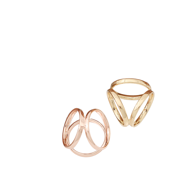 Wholesale Vintage Style Gold Plated Cluster Rings Fashionable Silk Hijab Scarf Accessories for Women Alloy Jewelry Wedding