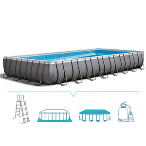 INTEX-<span class=keywords><strong>Piscina</strong></span> Rectangular de 26374 tamaños, 975x488x132, <span class=keywords><strong>Ultra</strong></span> Metal, Marco para <span class=keywords><strong>piscina</strong></span> sobre el suelo - Product Image 3
