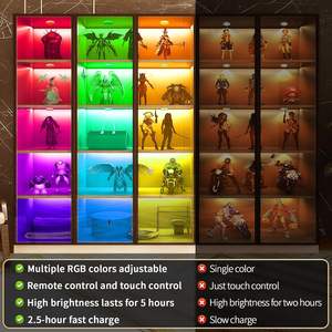 RGB <b>LED</b> Under Cabinet Lighting Kit <b>Color</b> <b>Changing</b> Puck <b>Lights</b> for Kitchen - Product Image 2