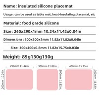 Tapis de table en silicone de qualité platine, résistant à la chaleur, pour étudiants, style occidental, modèle carré moderne avec bords