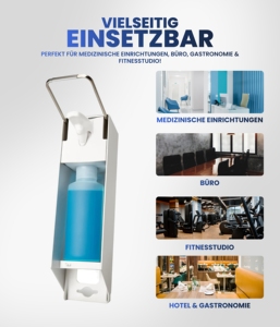 Distributeur de savon manuel double en aluminium à levier court, bouteille EURO de 500 ml, mural, rechargeable, ABS, pour la maison, l'hôtel - Product Image 4