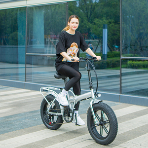 20 inch 52V 21Ah Lithium-accu CE goedkope 50KM/H 1000W elektrische fiets met volledige vering, 4.0 inch dikke sneeuwbanden, opvouwbaar - Product Image 3