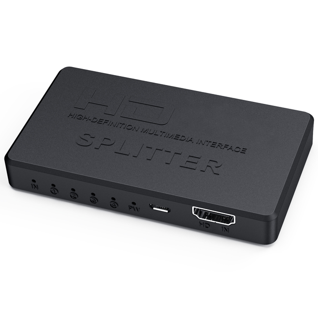 High Quality 4Kx2K Ultra HD 1*4 HDTV Video Splitter 1 in 4 Out Picture Splitter Premium Plastic HDTV Video Splitter & Converter