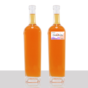 Élégant Gracieux Grand Vodka <span class=keywords><strong>Whisky</strong></span> <span class=keywords><strong>Whisky</strong></span> Tequila Rhum Gin Liqueur Vide ODM OEM Bouteilles en verre transparent personnalisées 500ml 750ml - Product Image 1