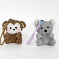 Porte-clés en peluche miniatures mignons - Mouton, chat, singe, koala, éléphant, pingouin en peluche kawaii