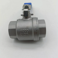 Vannes à boisseau sphérique manuelles en acier inoxydable 2PC avec filetage NPT femelle, OEM, pour contrôle haute température eau, huile, gaz, marche/arrêt, pour applications industrielles