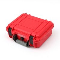 D2812 Rouge Petite Taille Dur Ingénierie PP Matériel Flight Case En Plastique pour Équipement Étui De Protection avec Mousse Rembourrée À L'intérieur
