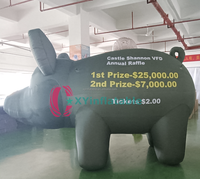Tirelire géante gonflable personnalisée, grand ballon cochon pour la publicité