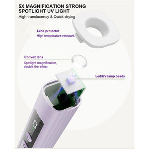 2 في 1 مجموعة مثقاب محمولة مع مصباح الأشعة فوق البنفسجية/LED من هلام الأكريليك للمنزل والصالون - Product Image 2