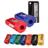 Taille-crayon en plastique personnalisé avec logo pour crayons de menuisier octogonaux, ronds et ovales, pour les menuisiers du bâtiment