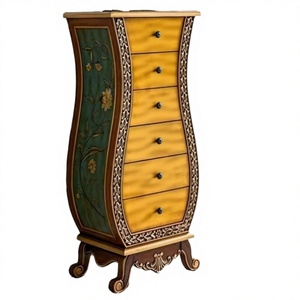 118X50X35CM Durable Traditional Solid <b>Wood</b> Storage Cabinet with 6 <b>Shelves</b> for Dining and Living Room Dropshipping DDP - Product Image 2