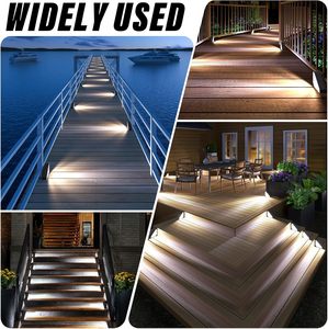 Luces Solares Triangulares para Escaleras de Exterior, IP55 Impermeables, Iluminación Solar Decorativa de 3 LED para Jardín, Valla, Patio Trasero y Camino - Product Image 4