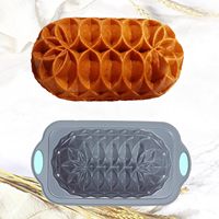 Silikon-Kastenkuchenform Silikon-Kuchenformen-Set Geriffelte Silikon-Brotbackform mit Wiederverwendbaren Backfächern Backform für Brownie Brot Muffins